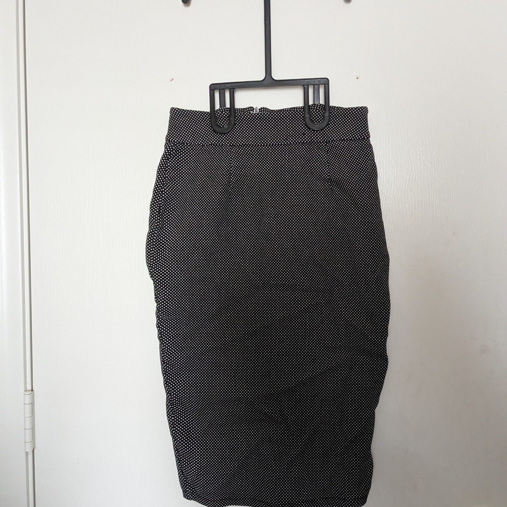 Elegant Black Polka Dot Skirt